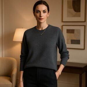 Waimate Possum Merino Wool Crewneck Sweater XL Made in New Zealand Blue